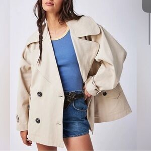 NEW Free People Highlands Swing Peacoat Medium